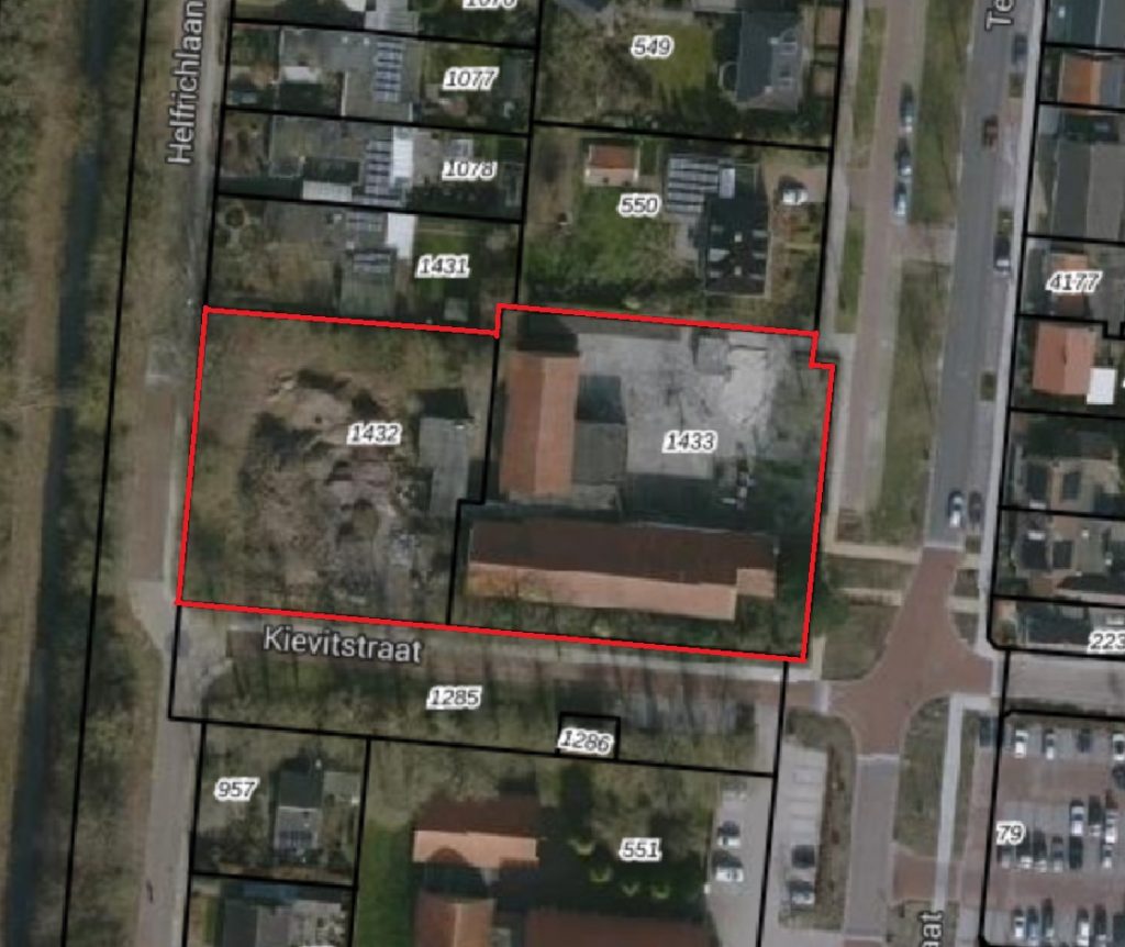 Kavel triangel luchtfoto