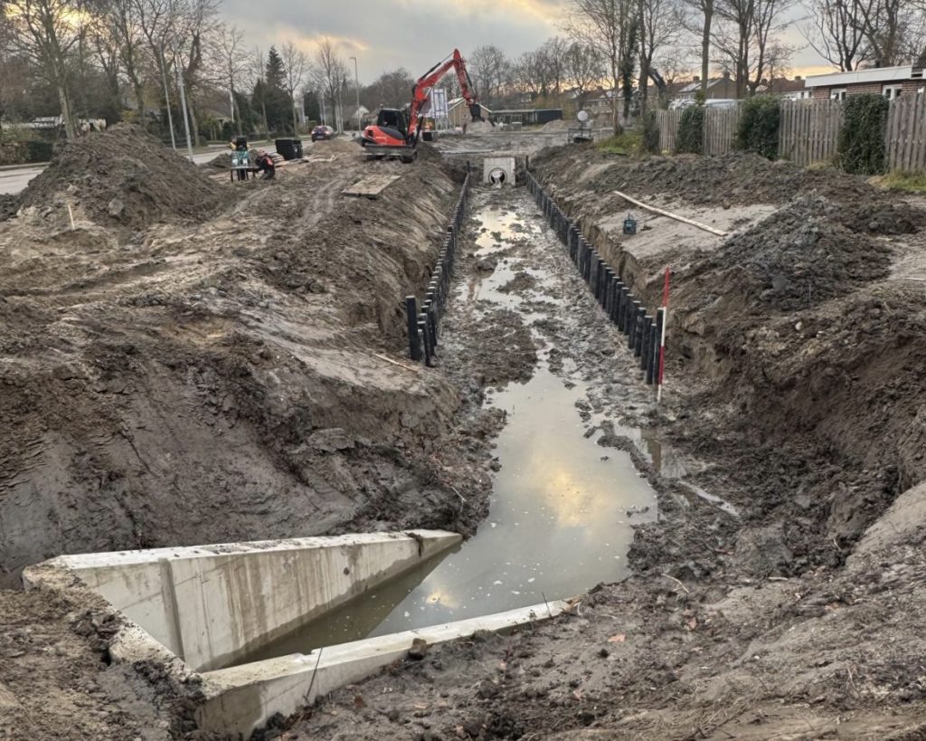 Verbindingsweg en beschoeiing