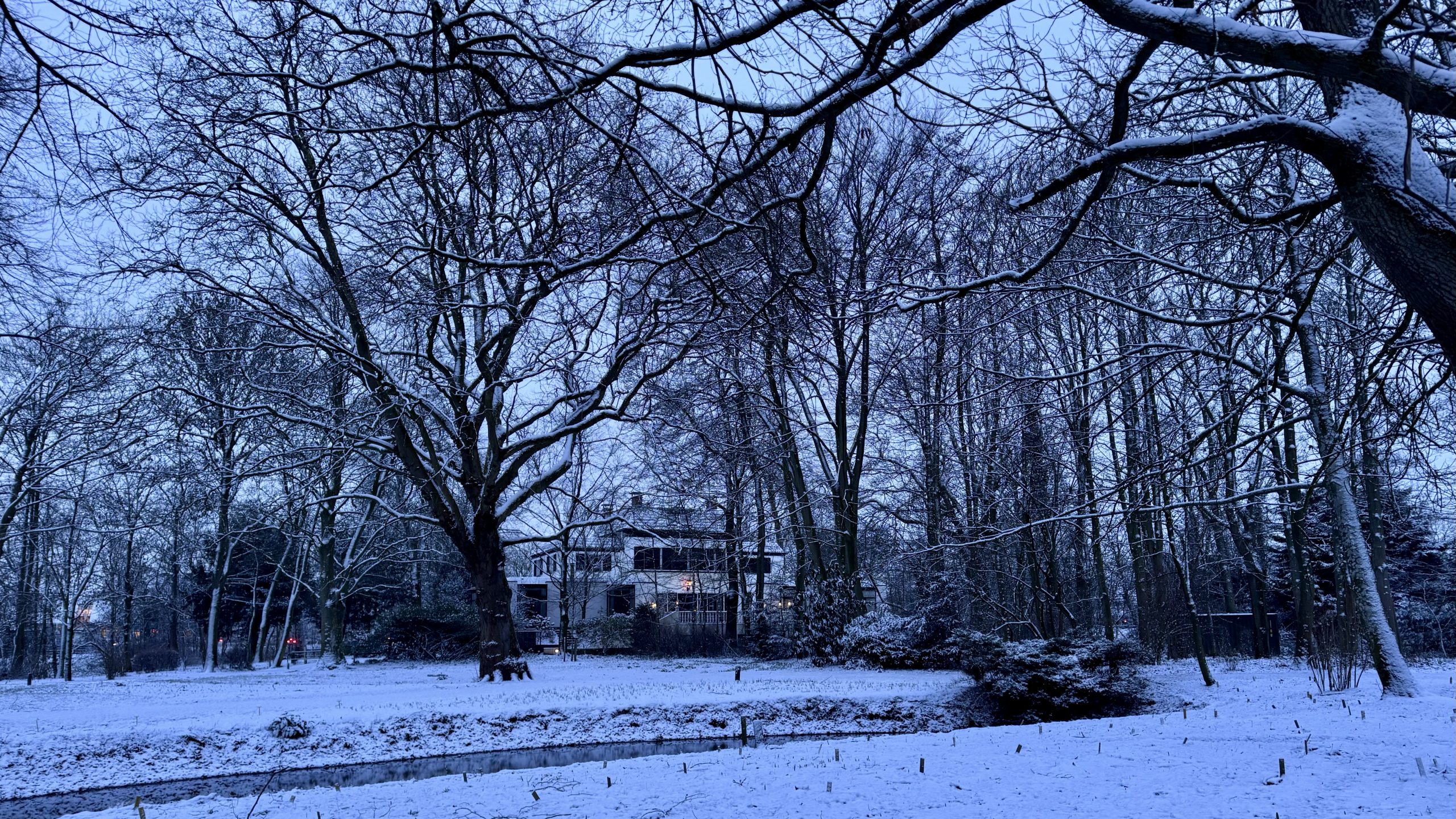 poldertuin Anna Paulowna in de sneeuw