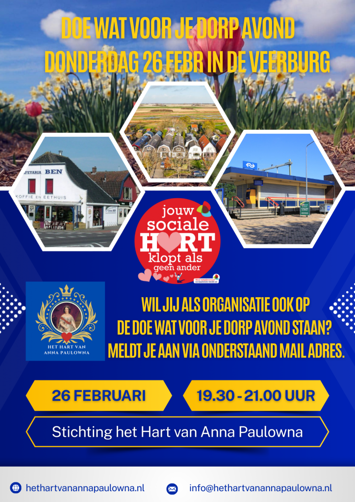 Poster Doe wat voor je dorp avond