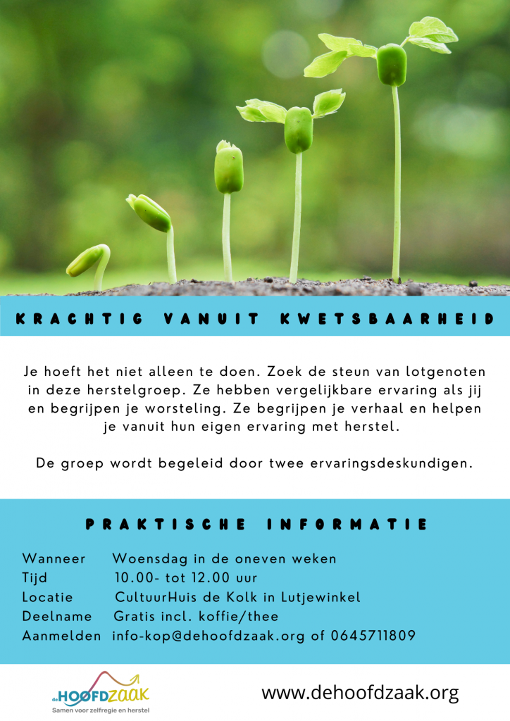 Krachtig vanuit Kwetsbaarheid in Lutjewinkel