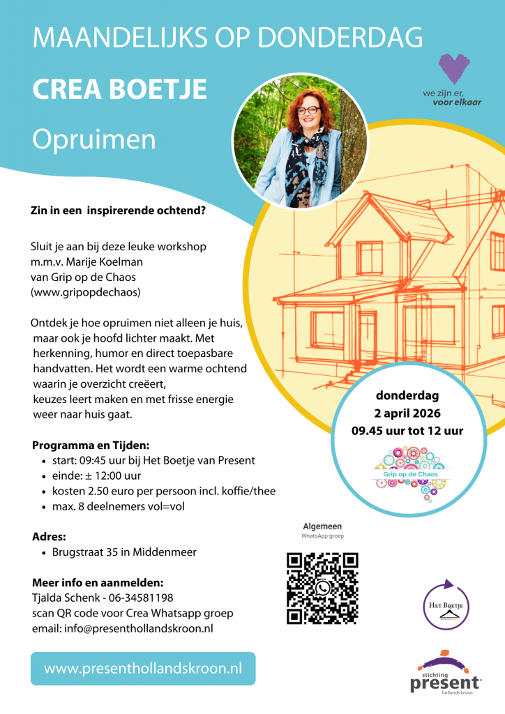 Flyer Opruimworkshop Grip op Chaos