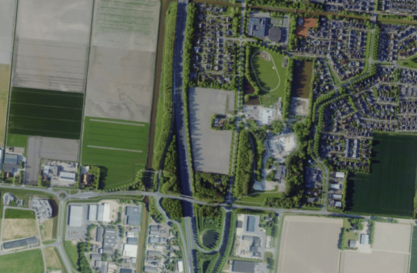 Luchtfoto plangebiede Terpweg