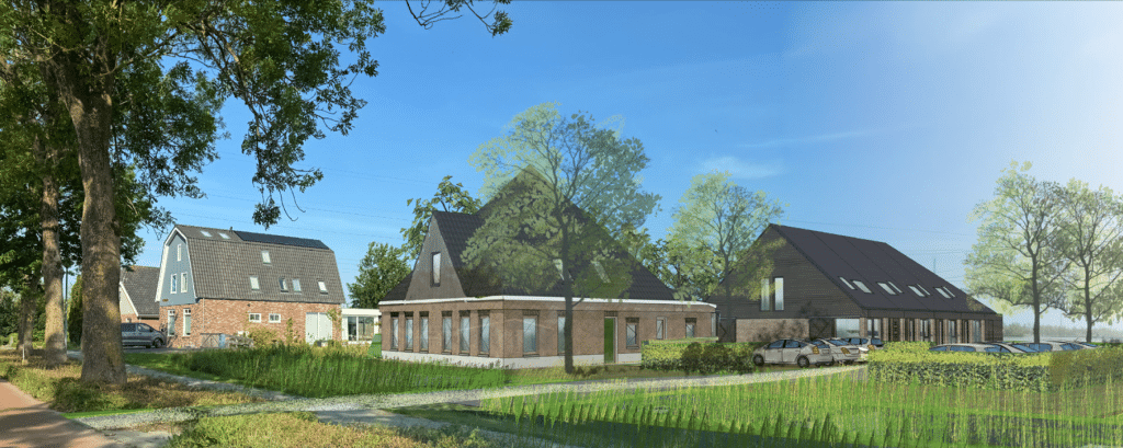 Schetontwerp woningen 't veld rijderstraat