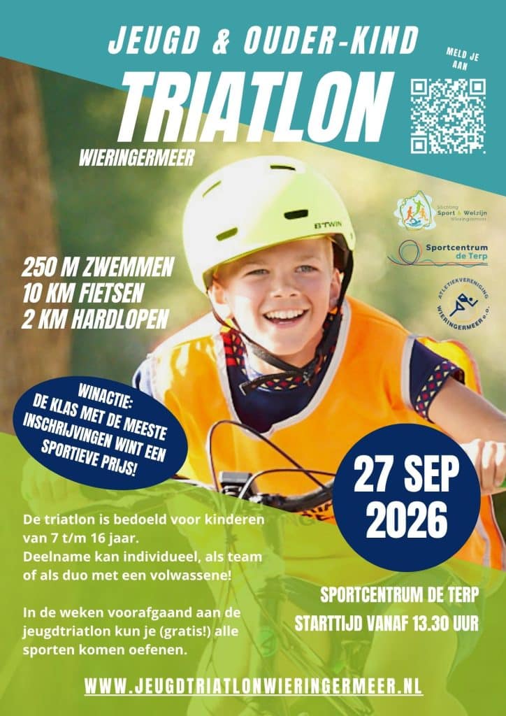 Flyer Jeugd en ouder-kind triatlon Wieringermeer
