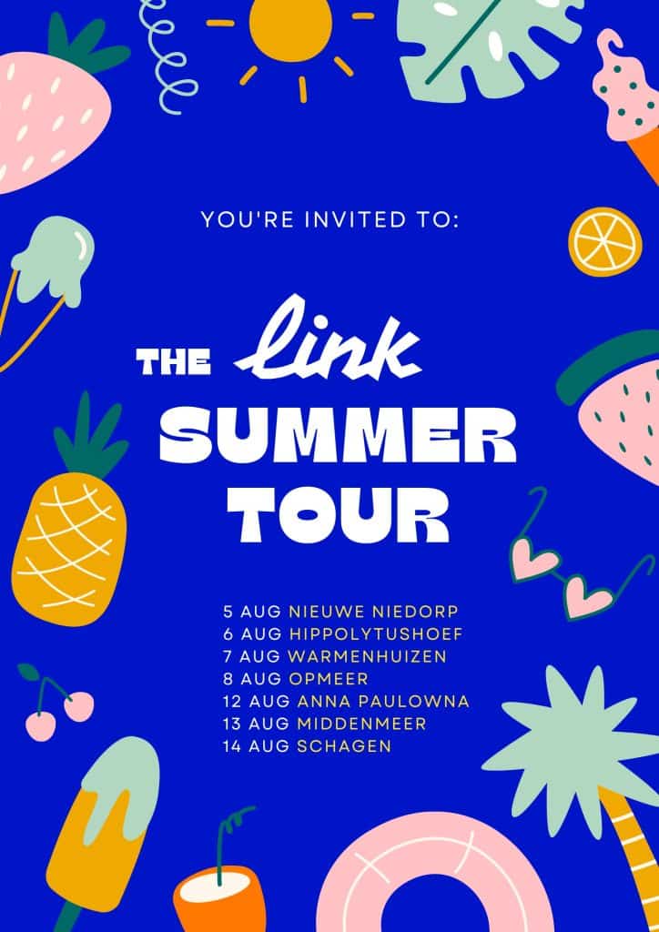 Flyer van The link summer tour in Hollands Kroon