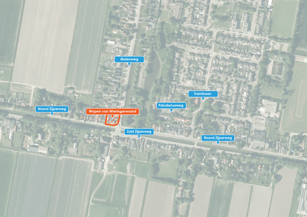 Kaart van de locatie van het Wapen van Wieringerwaard