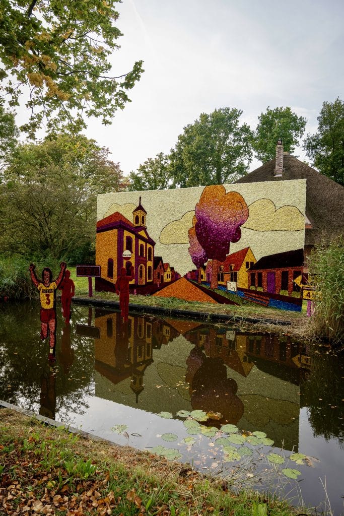Foto van een mooie bloemenmozaïek tijdens de Floralie Nieuwe Niedorp