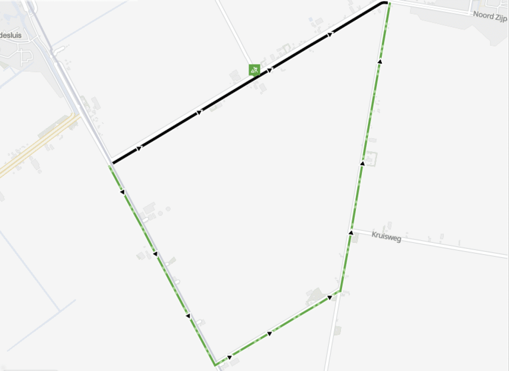 kaartje omleiding Zuid Zijperweg