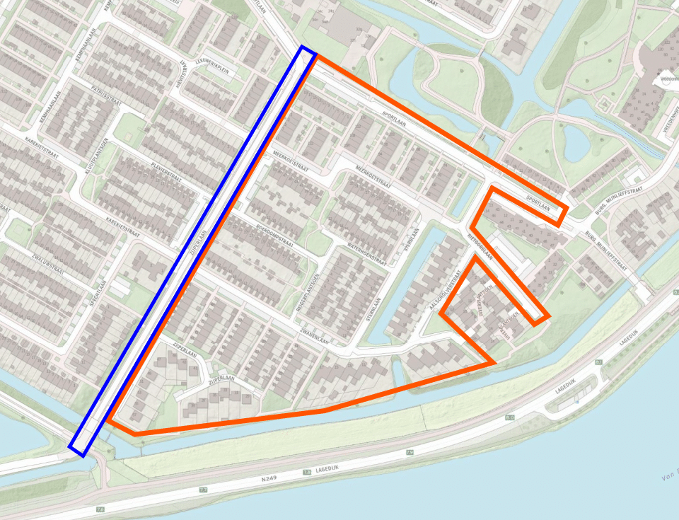 Locatie Zijperlaan oost.