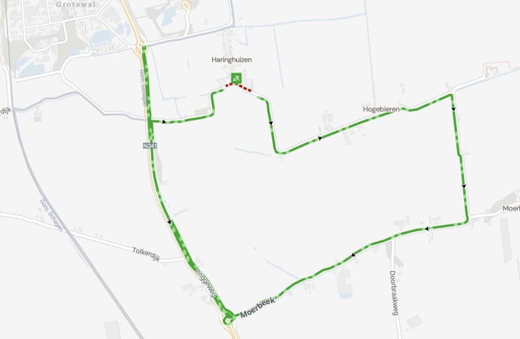 Tekening van afsluiting Muggenburgerweg.