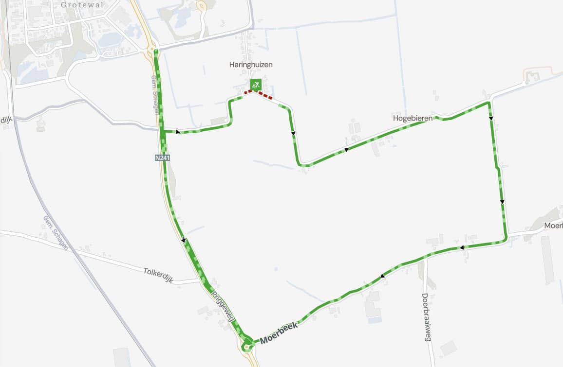 Afsluiting Muggenburgerweg in Haringhuizen
