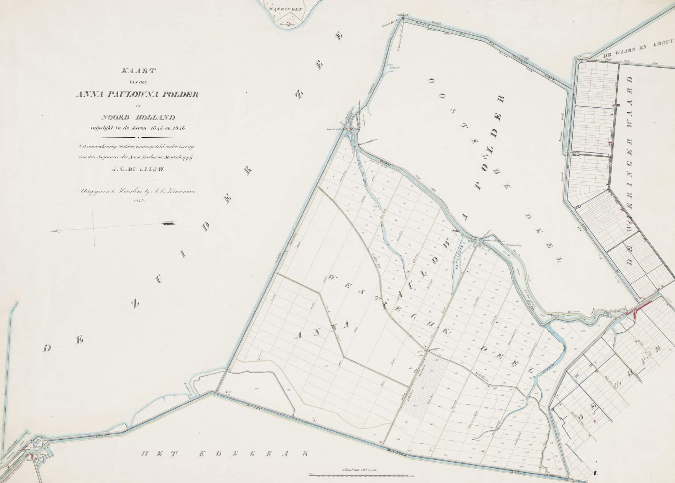 Anna Paulowna polder 1848 - Onbekend / Collectie Regionaal Archief Alkmaar / PR 1006023.